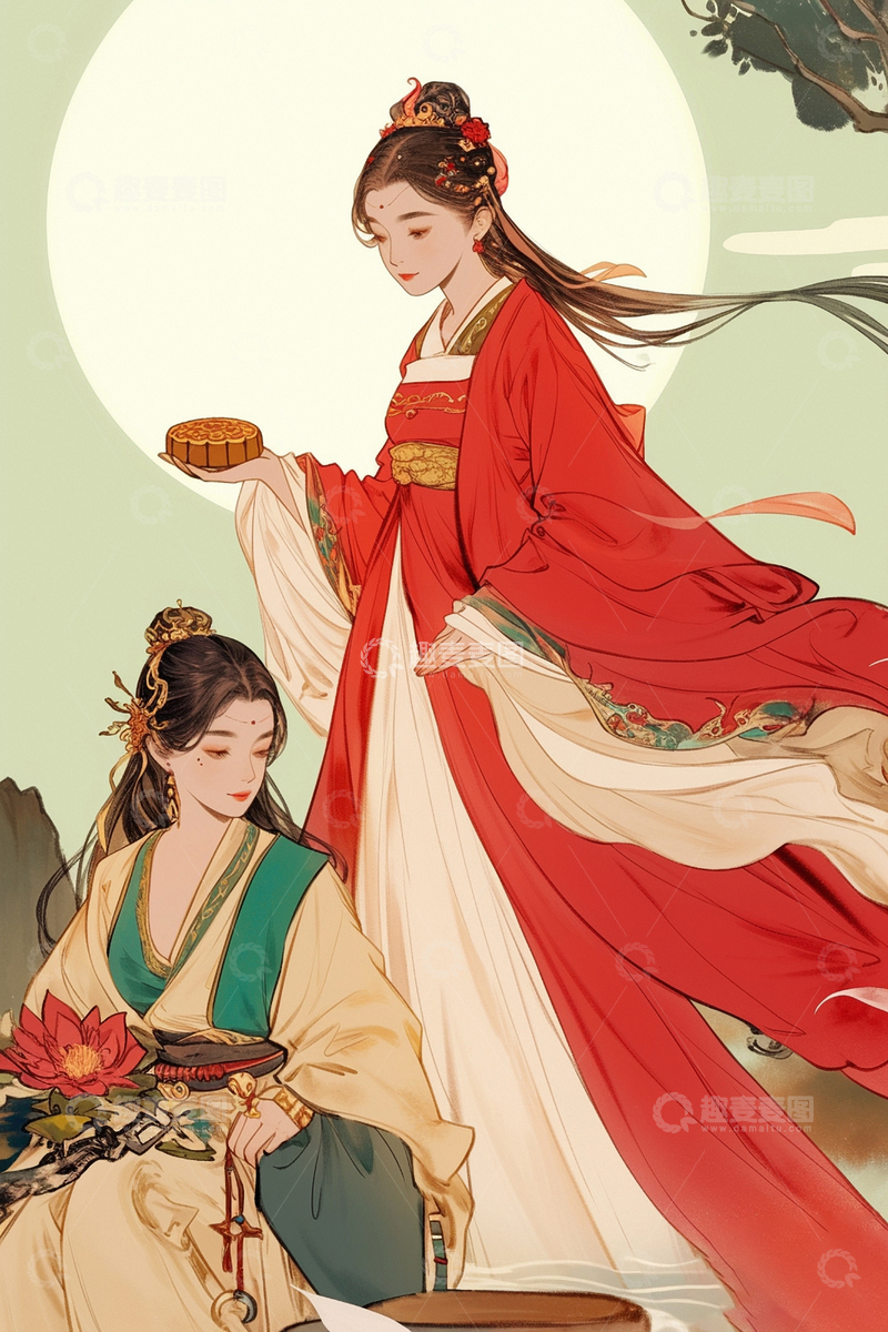 高清大图下载【趣麦麦图】中秋节嫦娥人物81