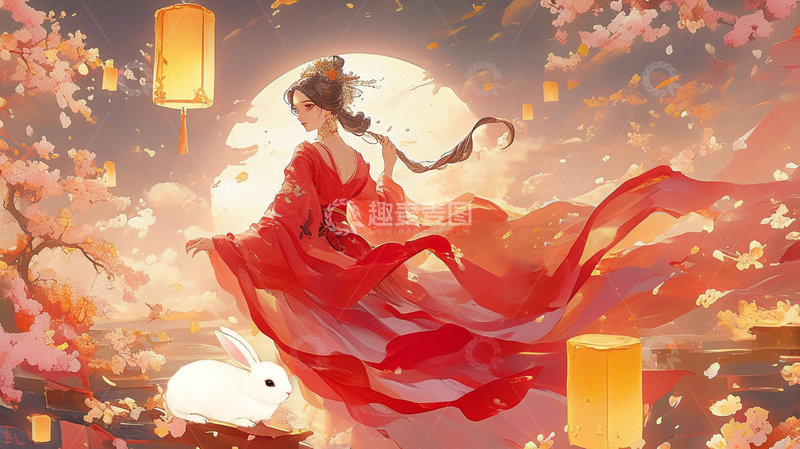 高清大图下载【趣麦麦图】中秋节嫦娥人物84