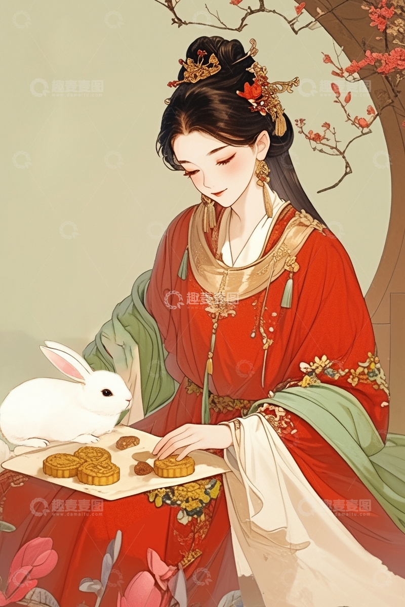 高清大图下载【趣麦麦图】中秋节嫦娥人物90