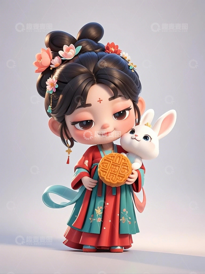 高清大图下载【趣麦麦图】中秋节节日人物3