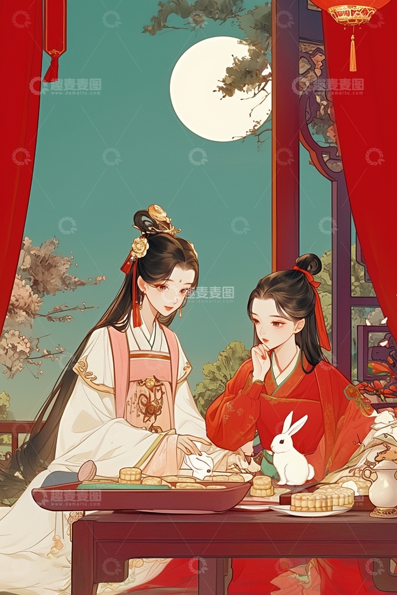 高清大图下载【趣麦麦图】中秋节嫦娥人物85