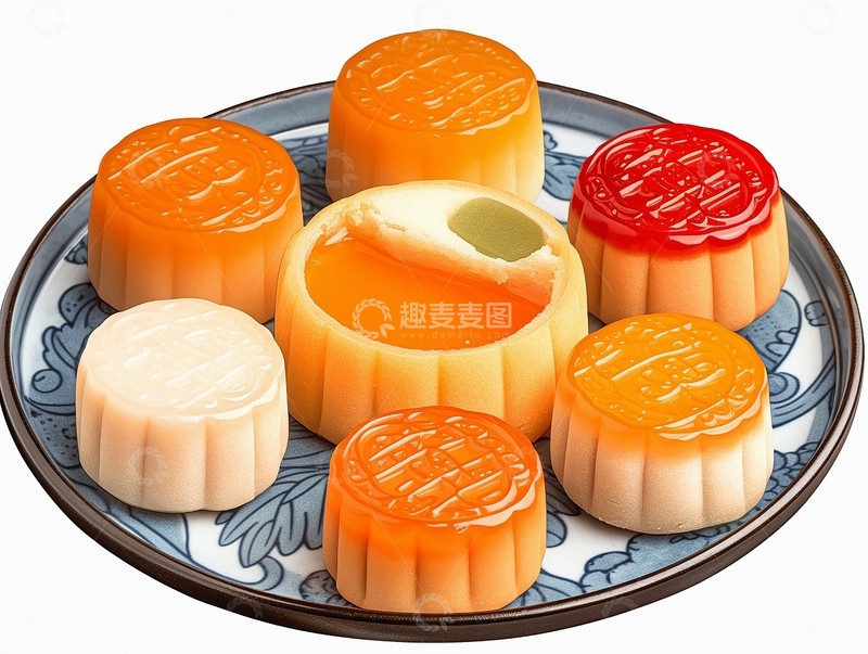高清大图下载【趣麦麦图】中秋节美食月饼5