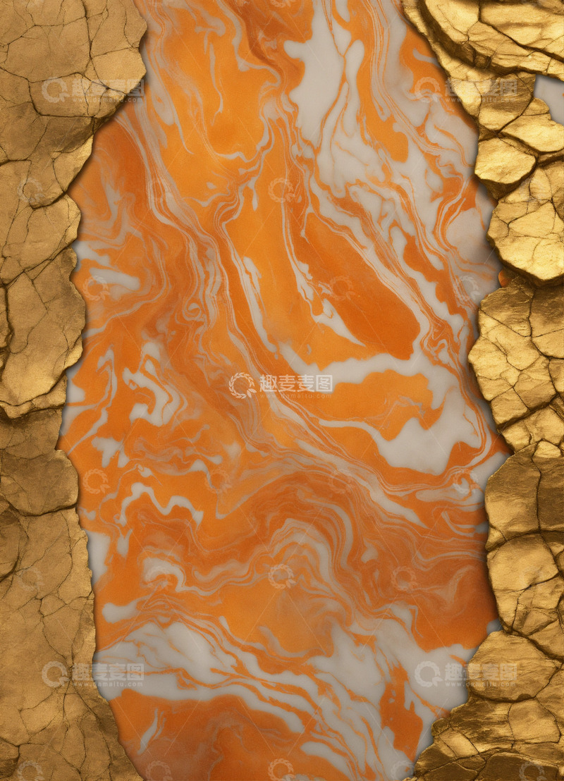 高清大图下载【趣麦麦图】橙色大理石纹理AI壁纸高清图片背景素材18