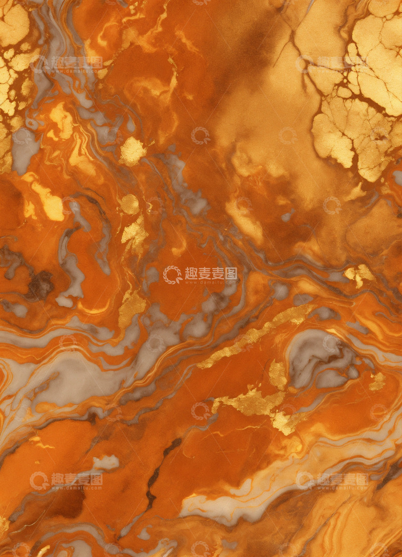 高清大图下载【趣麦麦图】橙色大理石纹理AI壁纸高清图片背景素材19