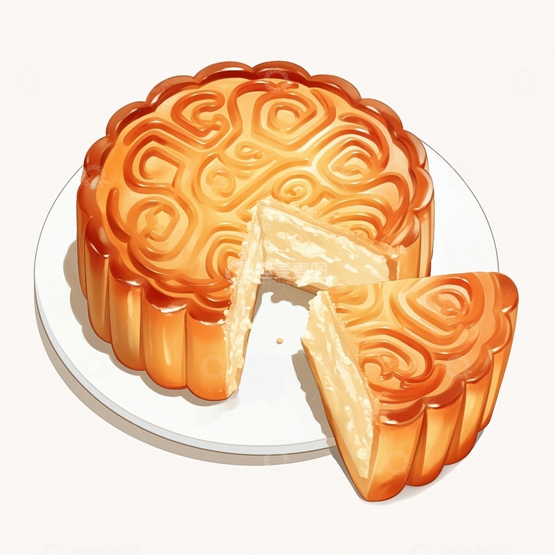 高清大图下载【趣麦麦图】中秋节美食月饼6