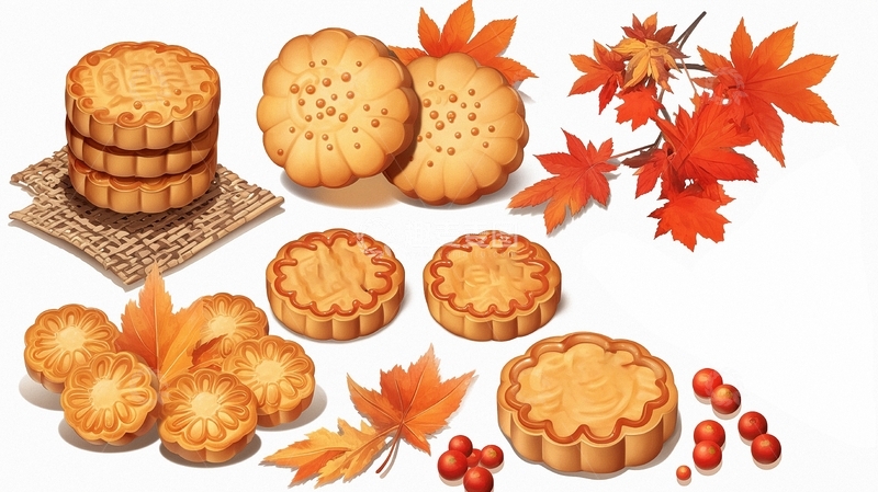 高清大图下载【趣麦麦图】中秋节美食月饼8