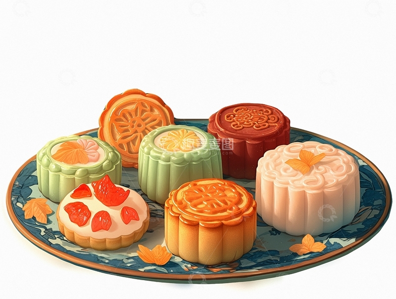 高清大图下载【趣麦麦图】中秋节美食月饼12