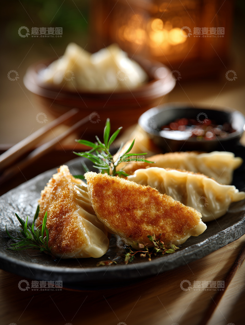 高清大图下载【趣麦麦图】美味煎饺摄影图4