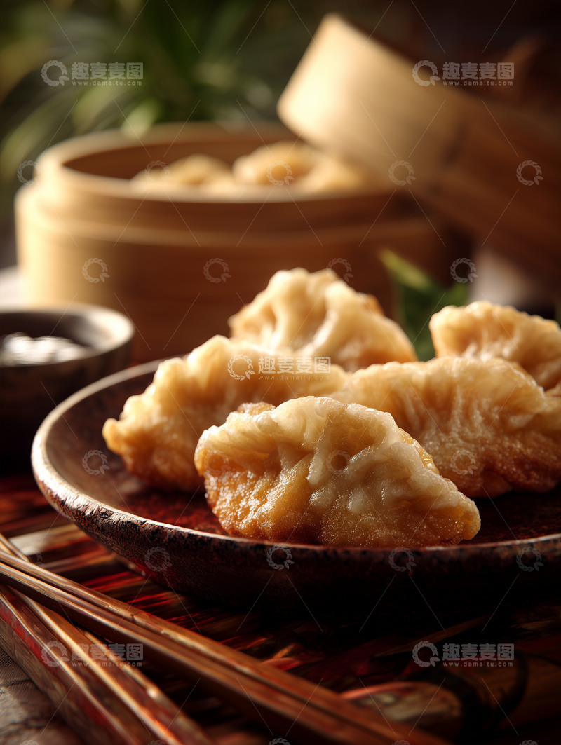高清大图下载【趣麦麦图】美味煎饺摄影图
