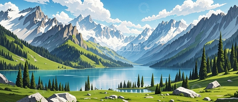 高清大图下载【趣麦麦图】新疆自然风光背景10