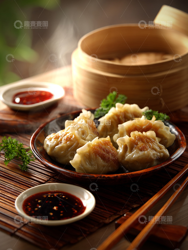高清大图下载【趣麦麦图】美味煎饺摄影图2