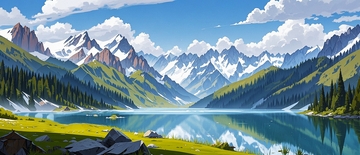 新疆自然风光背景1