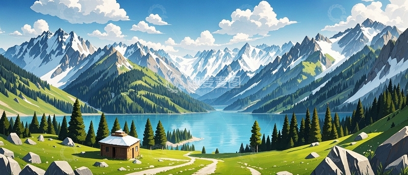 高清大图下载【趣麦麦图】新疆自然风光背景9