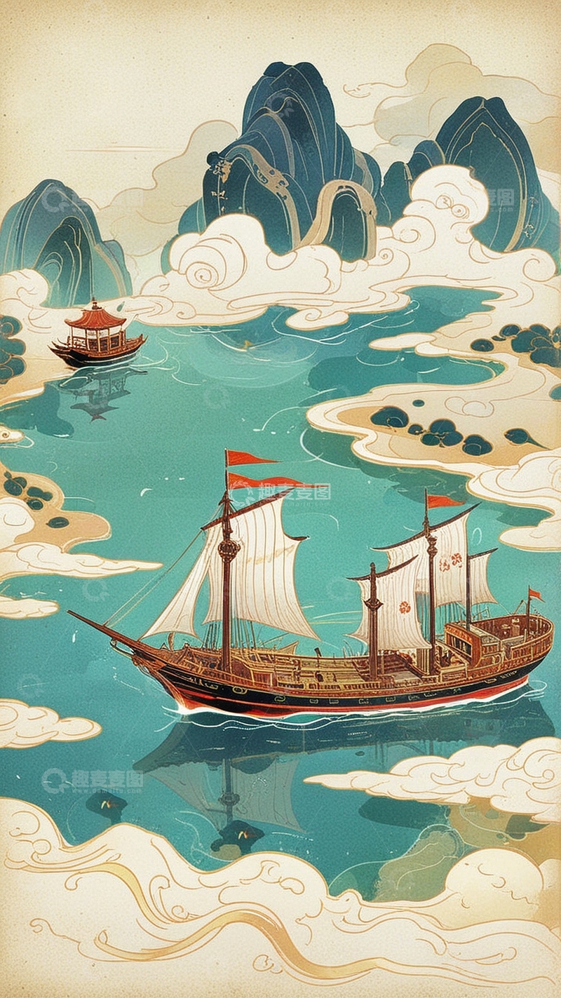 高清大图下载【趣麦麦图】国潮插画艺术插画37