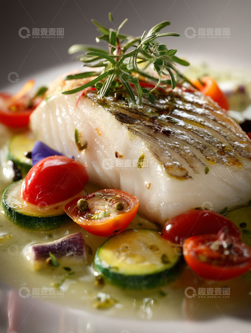 高清大图下载【趣麦麦图】美味煎鱼摄影图