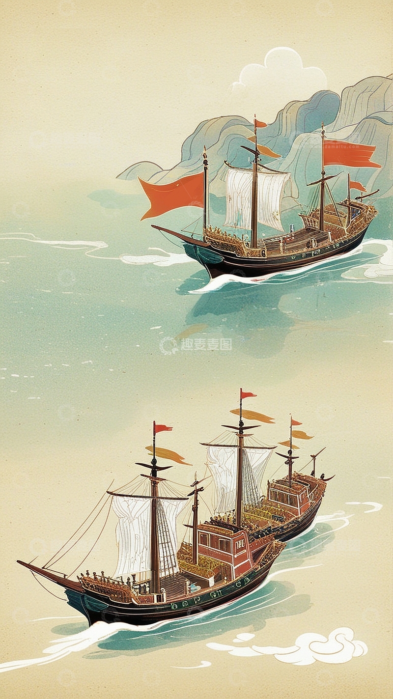 高清大图下载【趣麦麦图】国潮插画艺术插画38