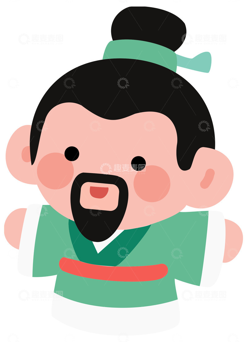 高清大图下载【趣麦麦图】卡通可爱萌趣端午人物元素