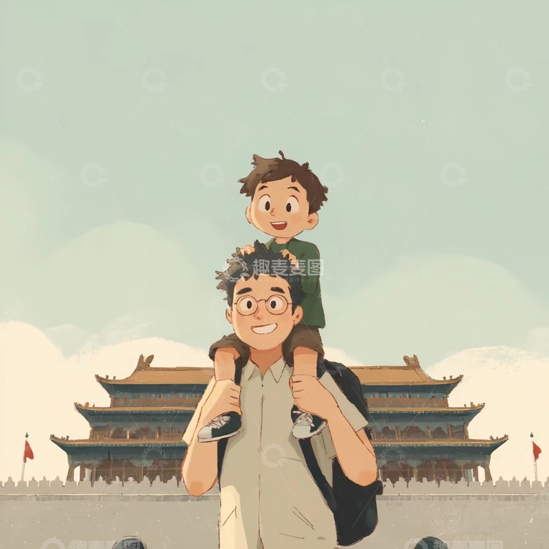 高清大图下载【趣麦麦图】父亲节 父爱如山