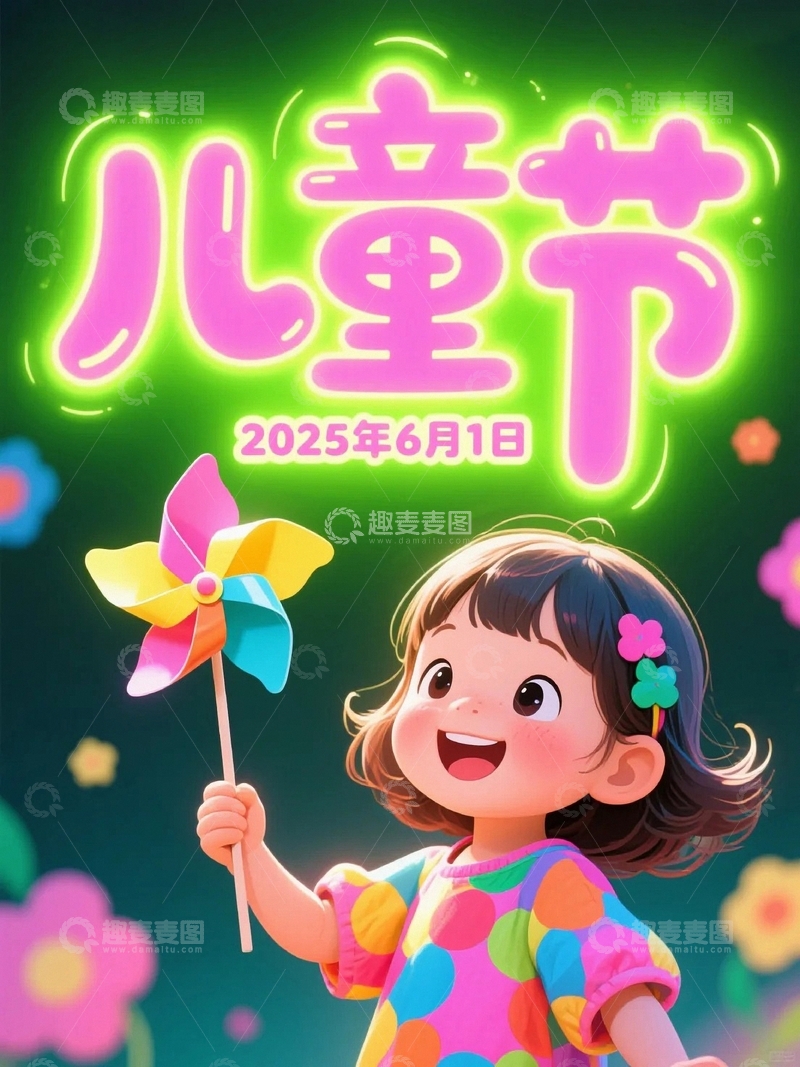 高清大图下载【趣麦麦图】61儿童节背景17