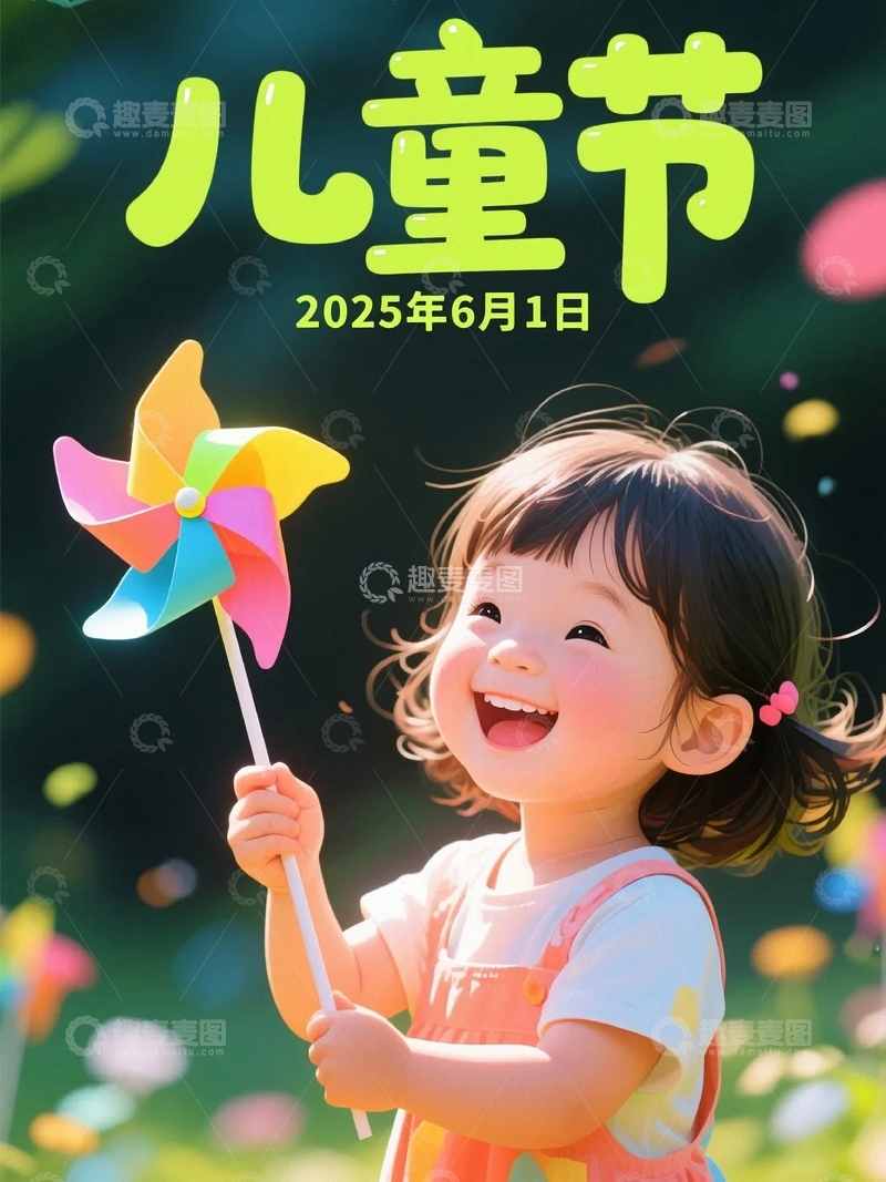 高清大图下载【趣麦麦图】61儿童节背景8