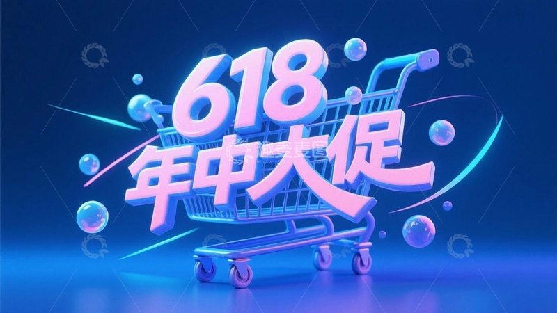 高清大图下载【趣麦麦图】618电商促销艺术字背景31