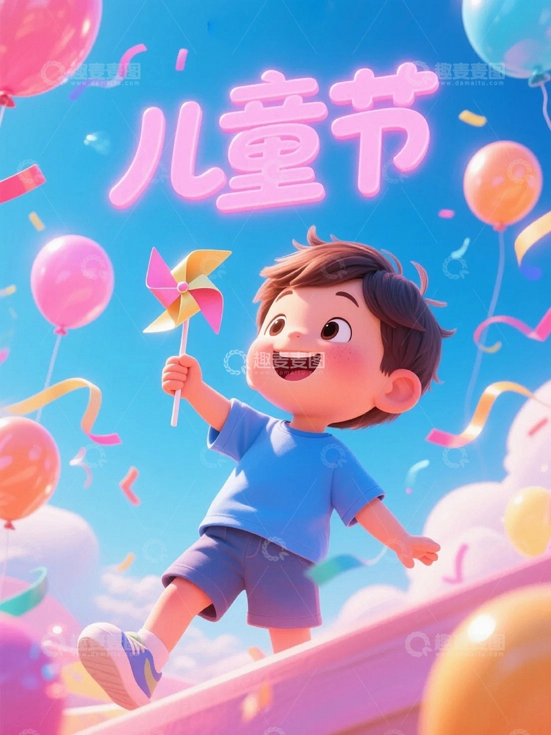 高清大图下载【趣麦麦图】61儿童节海报17