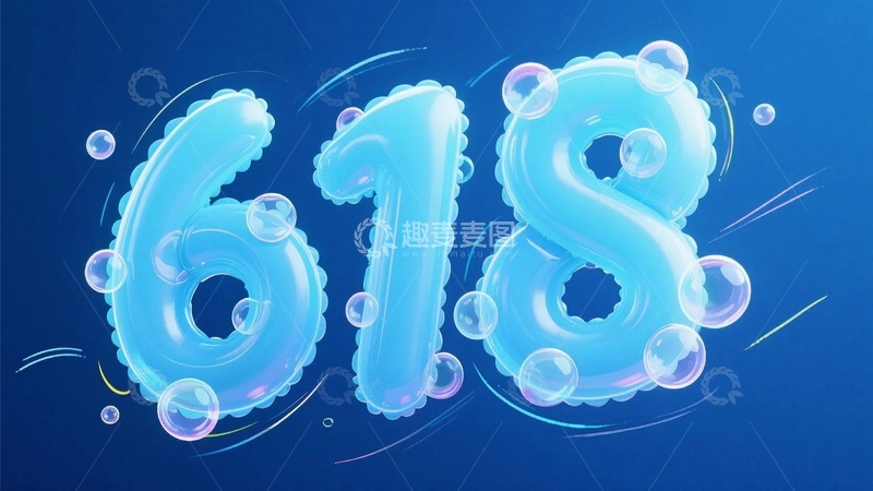 高清大图下载【趣麦麦图】618电商促销艺术字背景47