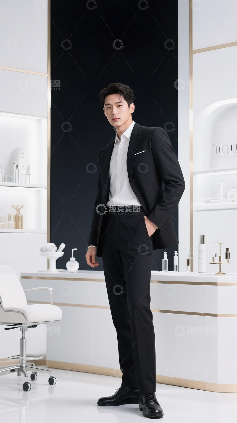 高清大图下载【趣麦麦图】医美美容整形广告人物帅哥3