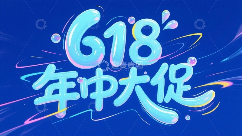 高清大图下载【趣麦麦图】618电商促销艺术字背景59