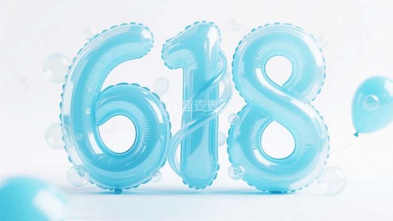 高清大图下载【趣麦麦图】618电商促销艺术字背景1