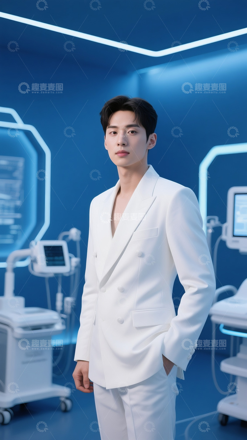 高清大图下载【趣麦麦图】医美美容整形广告人物帅哥