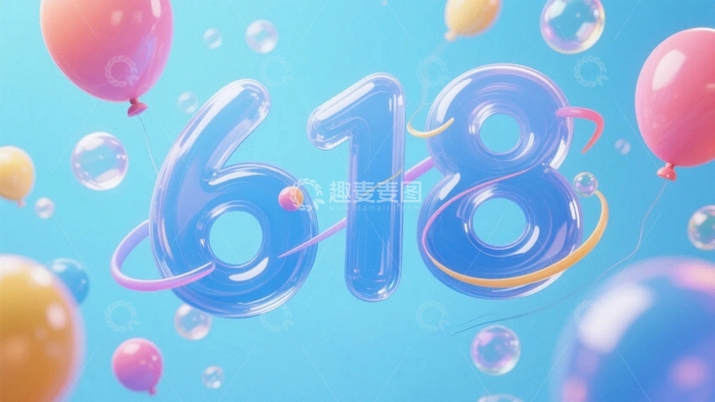 高清大图下载【趣麦麦图】618电商促销艺术字背景50