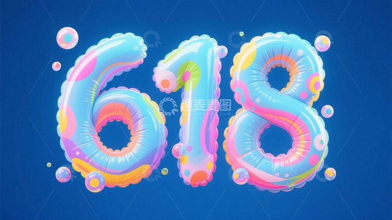 高清大图下载【趣麦麦图】618电商促销艺术字背景46