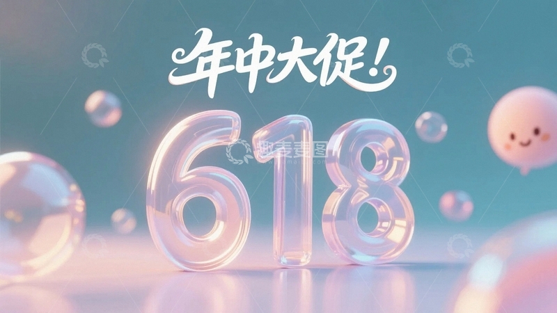 高清大图下载【趣麦麦图】618电商促销艺术字背景55