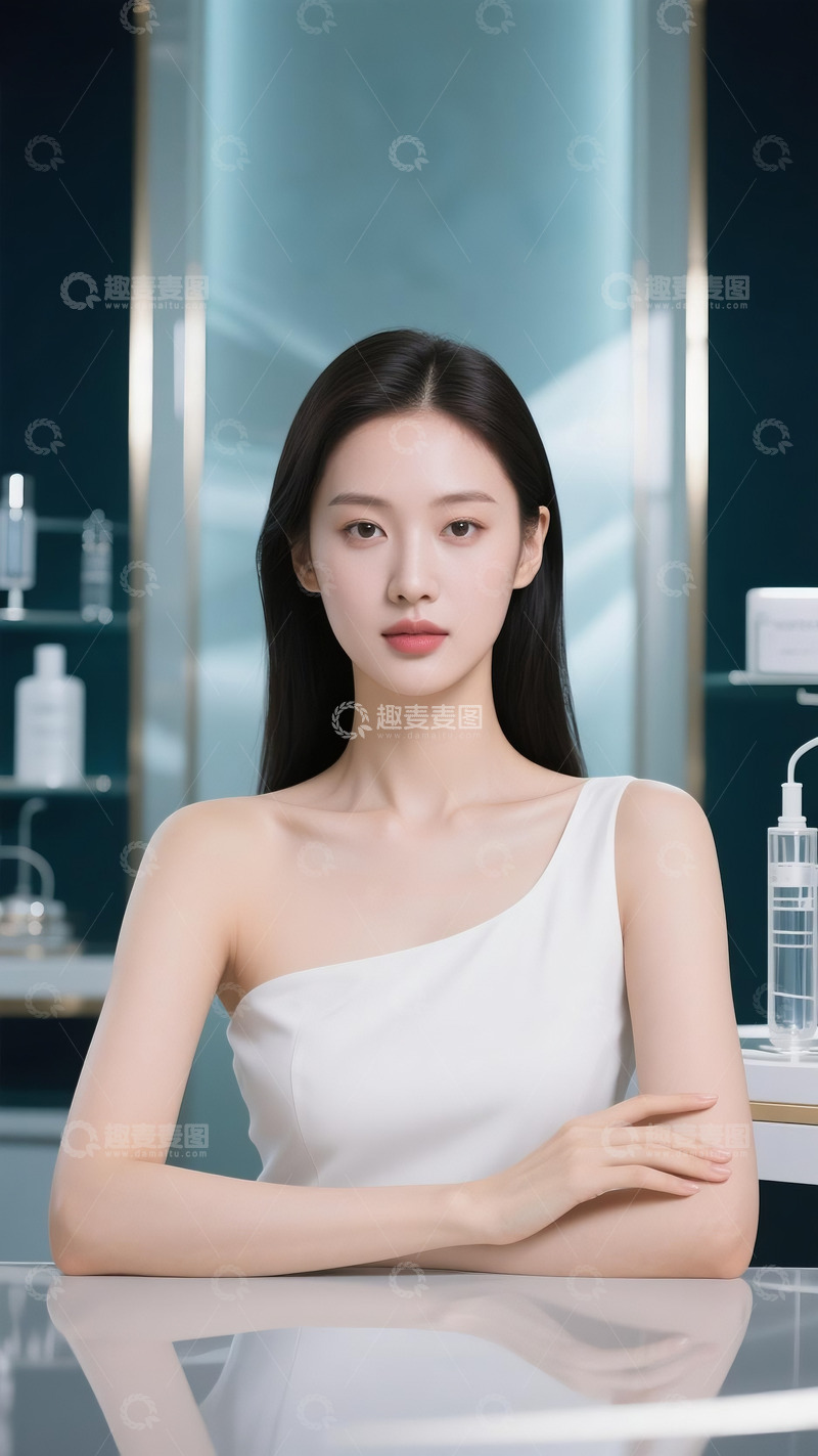 高清大图下载【趣麦麦图】美女医美美容整形广告科技感23