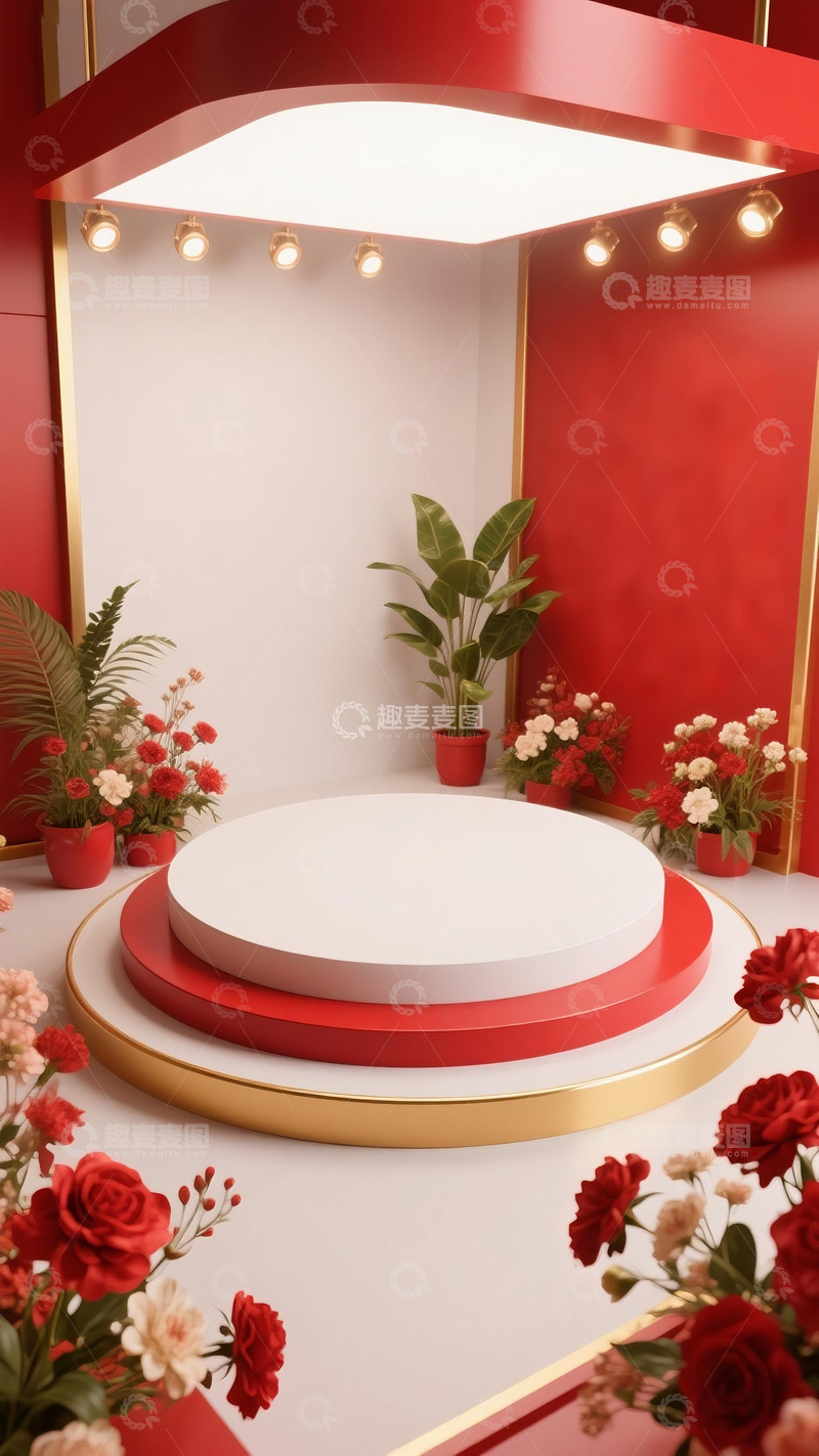 高清大图下载【趣麦麦图】618电商促销场景门灯光