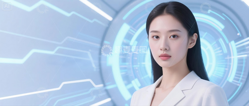 高清大图下载【趣麦麦图】美女医美美容整形广告科技感7