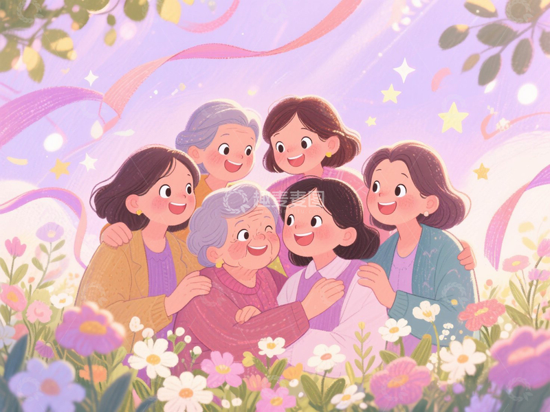 高清大图下载【趣麦麦图】38妇女节插画1