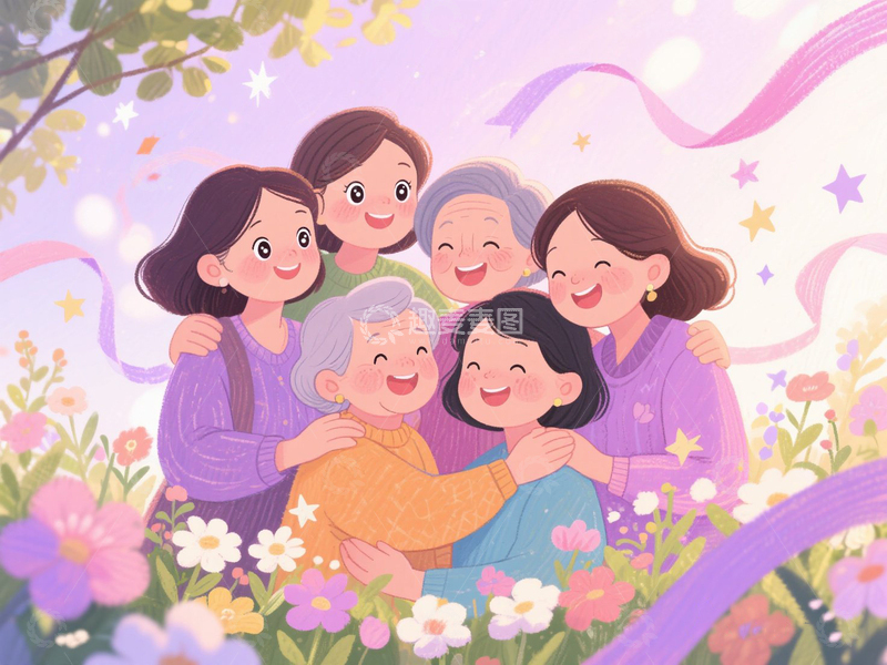 高清大图下载【趣麦麦图】38妇女节插画2