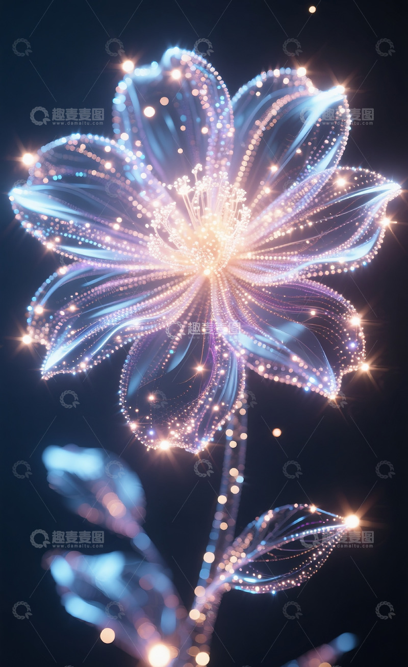 高清大图下载【趣麦麦图】星光粒子花6