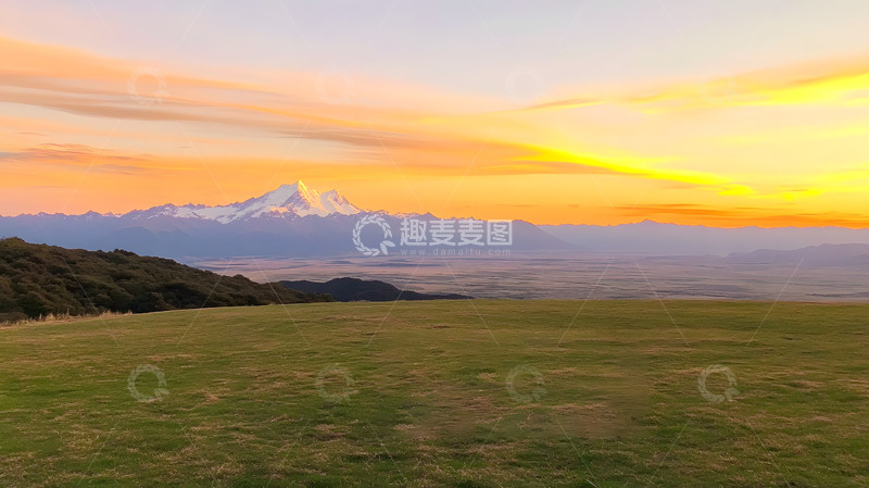 高清大图下载【趣麦麦图】淡雅夕阳晚霞风景