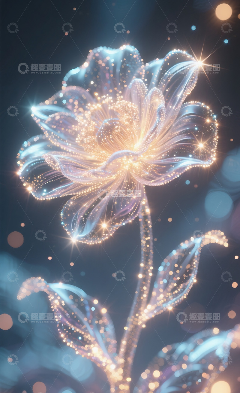 高清大图下载【趣麦麦图】星光粒子花7