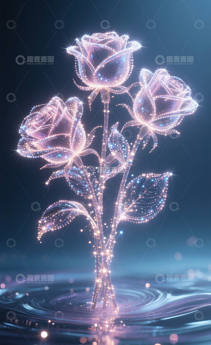 高清大图下载【趣麦麦图】星光粒子花10