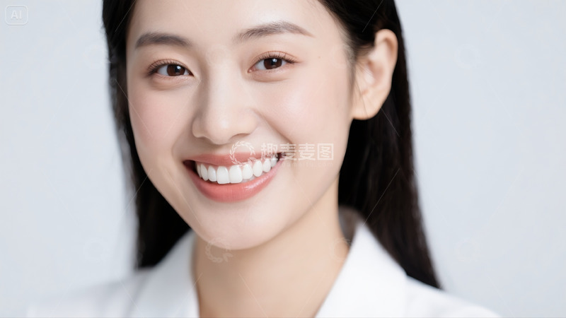高清大图下载【趣麦麦图】牙科广告模特微笑露洁白牙齿女孩16