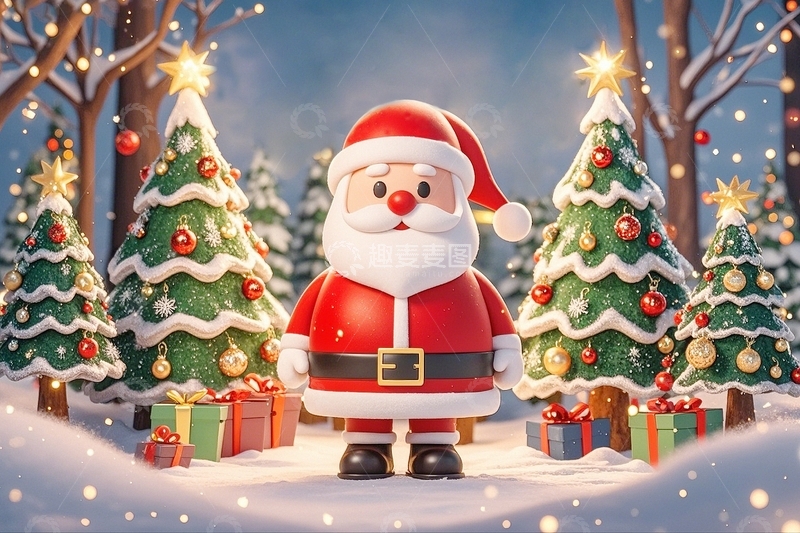 高清大图下载【趣麦麦图】圣诞节圣诞老人38