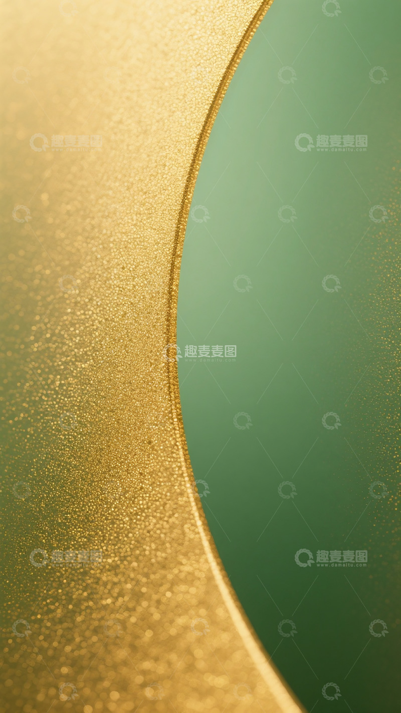 高清大图下载【趣麦麦图】绿金色简约背景3