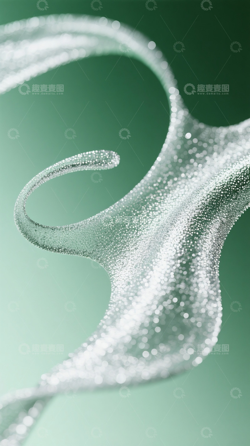 高清大图下载【趣麦麦图】绿银色简约背景2