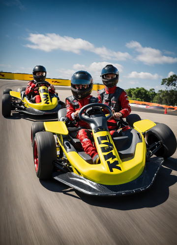 卡丁车比赛赛场竞赛AI插画海报背景高清图1