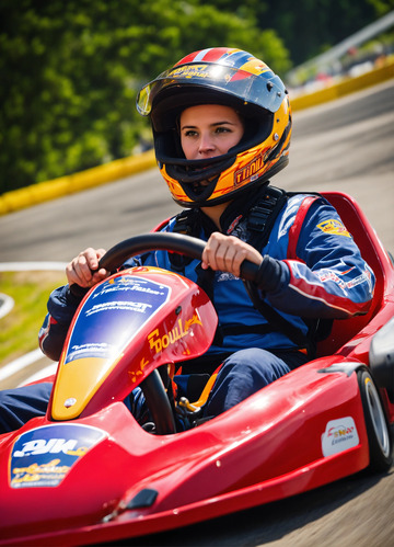 卡丁车比赛赛场竞赛AI插画海报背景高清图4