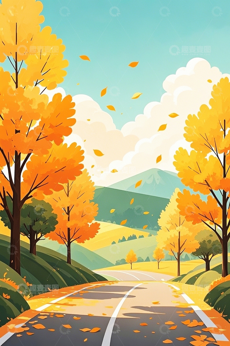 高清大图下载【趣麦麦图】秋天风景背景25